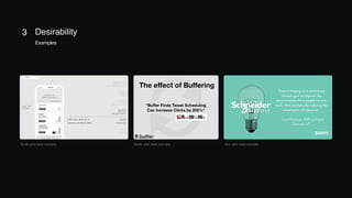 3 Desirability
Zero pitch deck example
Bundl pitch deck example Buffer pitch deck example
Examples
 