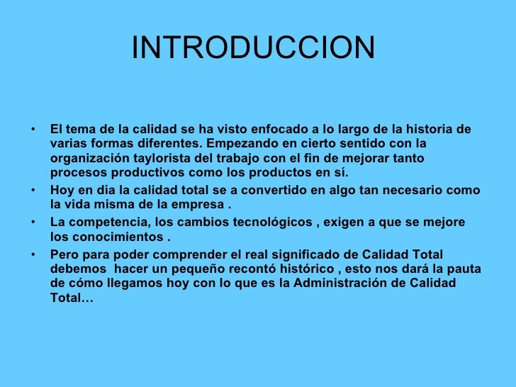 Administracion de Calidad Total Administracion de Calidad Total