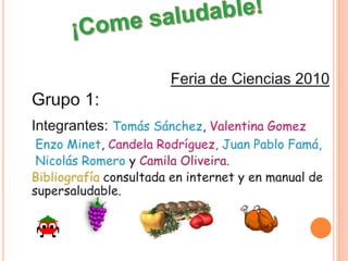 LOS NUTRIENTES Y LOS ALIMENTOS