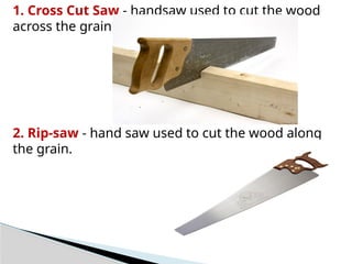 POWERPOINT Carpentry tools and equipements | PPTX