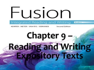Chapter 9 –
Reading and Writing
Expository Texts
© 2016. Cengage Learning. All rights reserved.
 