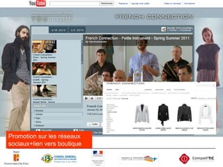 Promotion sur les réseaux sociaux+lien vers boutique