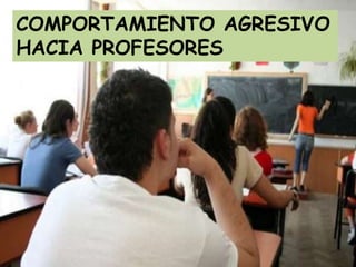 COMPORTAMIENTO AGRESIVO
HACIA PROFESORES
 