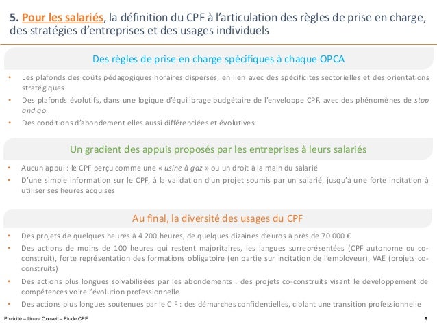 Etude Qualitative Sur Le Compte Personnel De Formation Cpf