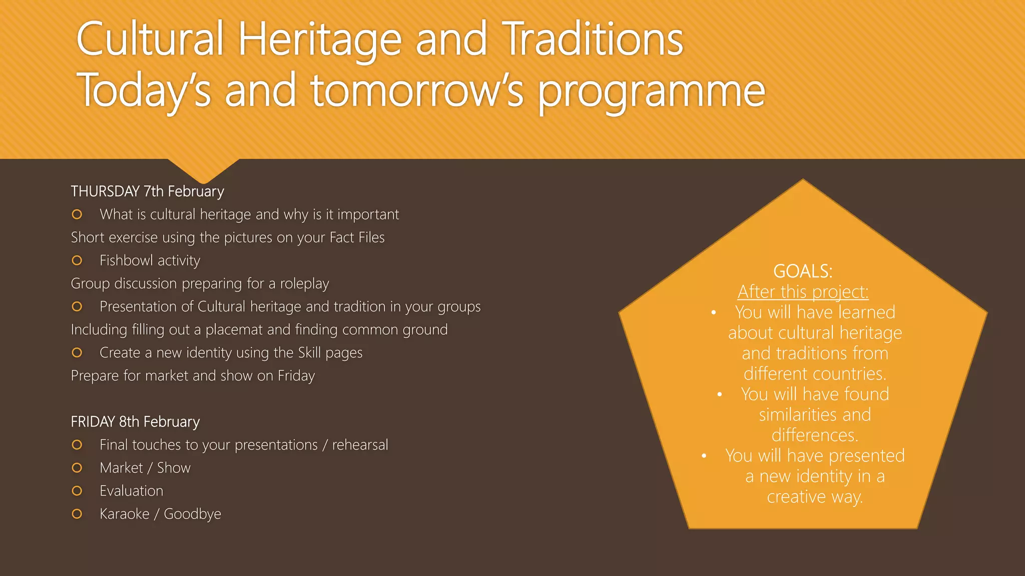 Powerpoint cultural heritage and traditions | PPTX