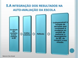 5.A integração dos resultados na auto-avaliação da escolaMaria do Céu Amaral