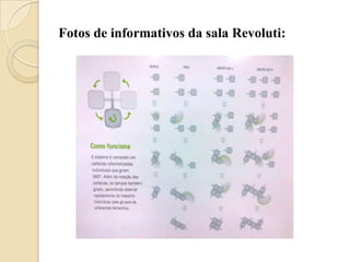 Fotos de informativos da sala Revoluti:
 