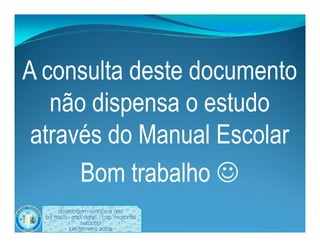 A consulta deste documento
   não dispensa o estudo
 através do Manual Escolar
      Bom trabalho ☺
        Abordagem Teórica 8 Ano
  Ed. Física / Esp. Desp. / Cap. Motoras
                    Natação
              Luís ferreira 2009
 