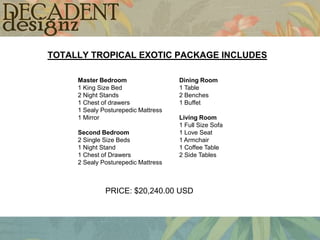      2 Side TablesTotally Tropical Exotic