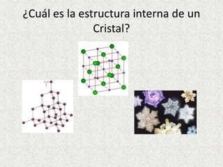 ¿Cuál es la estructura interna de un
               Cristal?
 