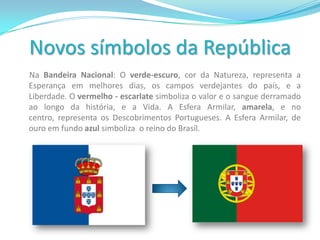 Proclamação da República     Na madrugada de 4 de Outubro de 1910, iniciou-se em Lisboa a Revolução Republicana. A marinha de guerra bombardeou o Palácio das Necessidades, onde se encontrava a família real, que se pôs em fuga. Embora as tropas fiéis à Monarquia fossem em número superior, não conseguiram organizar-se para acabar com a revolta. 