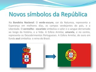 Proclamação da República     Na madrugada de 4 de Outubro de 1910, iniciou-se em Lisboa a Revolução Republicana. A marinha de guerra bombardeou o Palácio das Necessidades, onde se encontrava a família real, que se pôs em fuga. Embora as tropas fiéis à Monarquia fossem em número superior, não conseguiram organizar-se para acabar com a revolta. 
