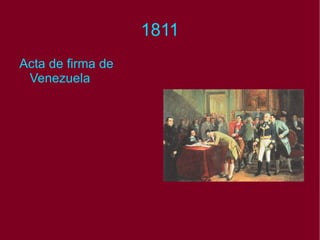 1811 Acta de firma de Venezuela 