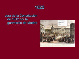 1820 Jura de la Constitución de 1812 por la guarnición de Madrid 