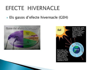    Els gasos d’efecte hivernacle (GEH)
 