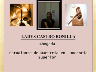 LADYS CASTRO BONILLA Abogada  Estudiante de Maestría en  Docencia Superior  