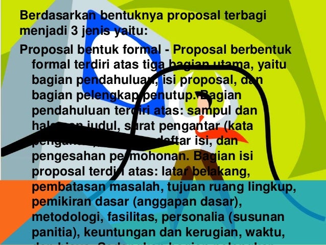 Proposal Berbentuk Formal Terdiri Atas Tiga Bagian Utama Yaitu Wulan