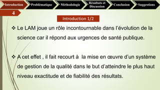 Introduction Problématique Méthodologie
Résultats et
Discussion
Conclusion Suggestions
4
Introduction 1/2
 Le LAM joue un...