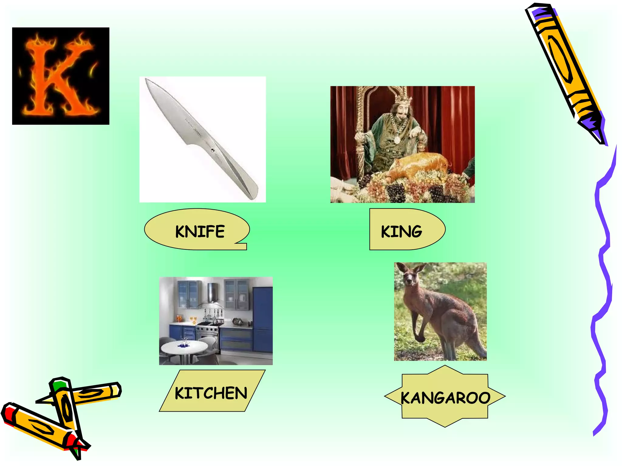 KNIFE KING KITCHEN KANGAROO