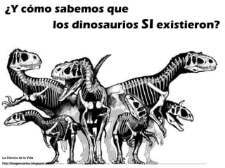 ¿ Y cómo sabemos que  los dinosaurios  SI  existieron ? La Ciencia de la Vida http://biogeocarlos.blogspot.com 
