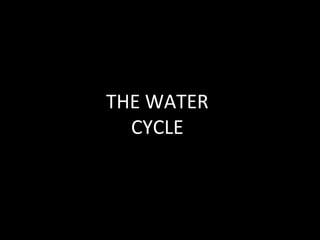 THE WATER
CYCLE
 