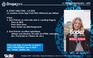 Drupagora 2016 – Case Study : 2 apps avec Drupal, par Julien Touzé - Twitter : @Skilld_fr #drupagora
IL ETAIT UNE FOIS... ...