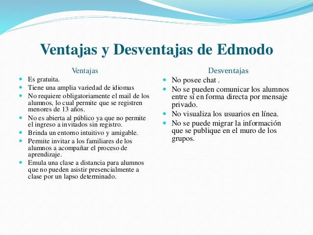 Edmodo Ventajas Y Desventajas | edmodo Edmodo Ventajas Y Desventajas | edmodo