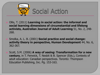 Ollis Humlan Adult Learning Context in Social Action | PPTX