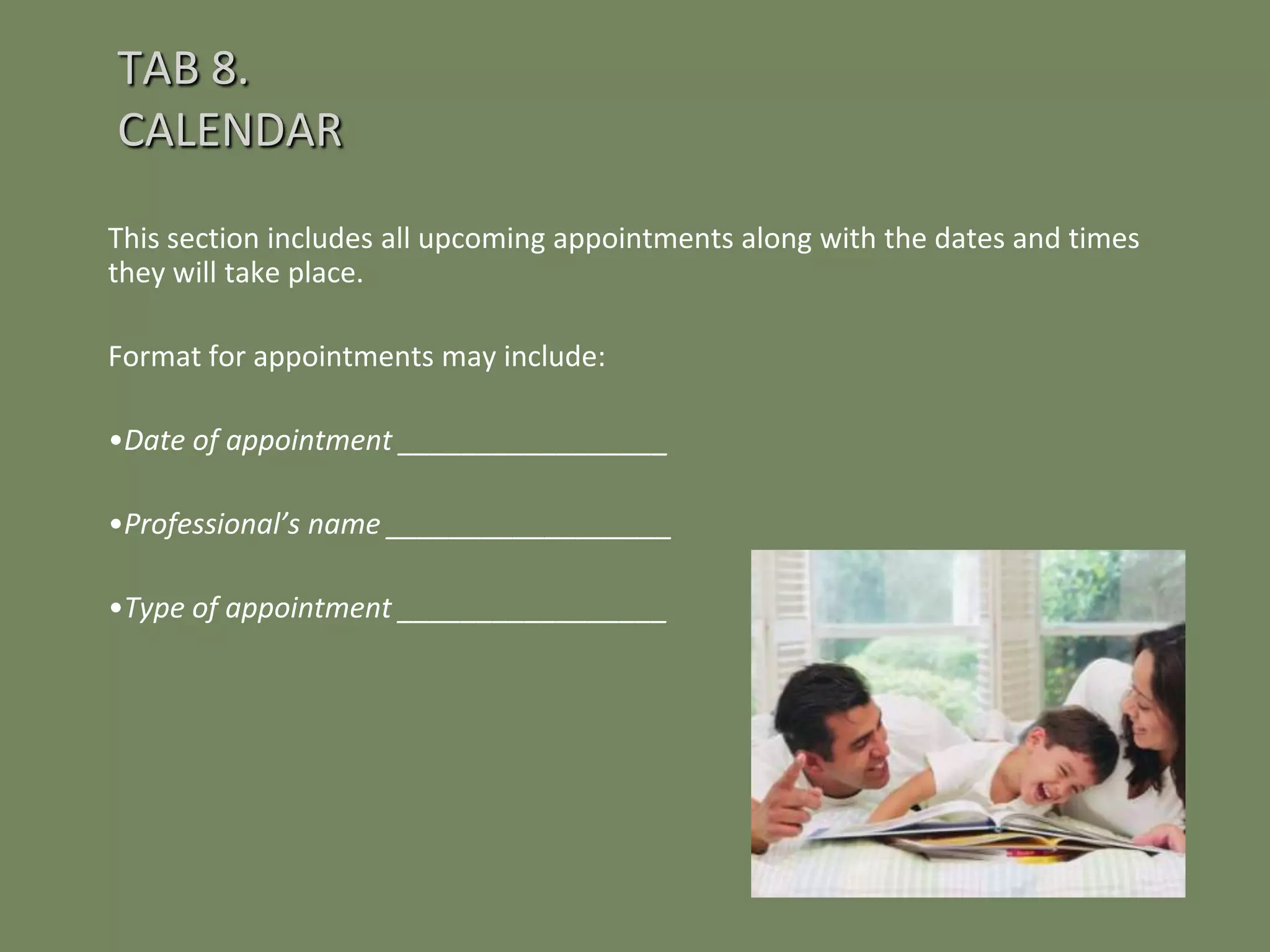 Photocopies of any notes attached to your son/daughter’s report cards.TAB 3.REPORT CARDS