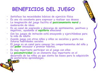 BENEFICIOS DEL JUEGO ,[object Object],[object Object],[object Object],[object Object],[object Object],[object Object],[object Object],[object Object],[object Object]