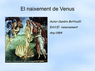 El naixement de Venus ,[object Object]
