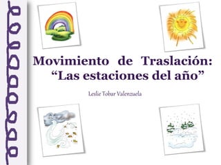 Movimiento de Traslación:
“Las estaciones del año”
Leslie Tobar Valenzuela
 