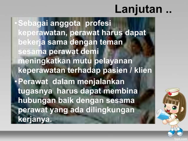 Hubungan Kerja Perawat dengan Teman Sejawat | PPTX