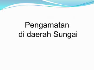 Pengamatan
di daerah Sungai
 