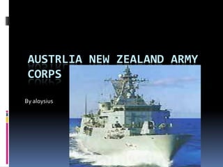 AUSTRLIA NEW ZEALAND ARMY
 CORPS

By aloysius
 
