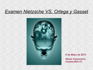 Examen Nietzsche VS. Ortega y Gasset
6 de Mayo de 2013
Nerea Casermeiro
Corpas.Bsh.21.
 