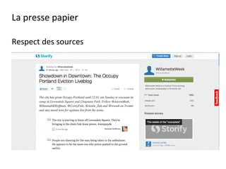 La presse papier Respect des sources 
