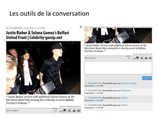 Les outils de la conversation Commentaires 