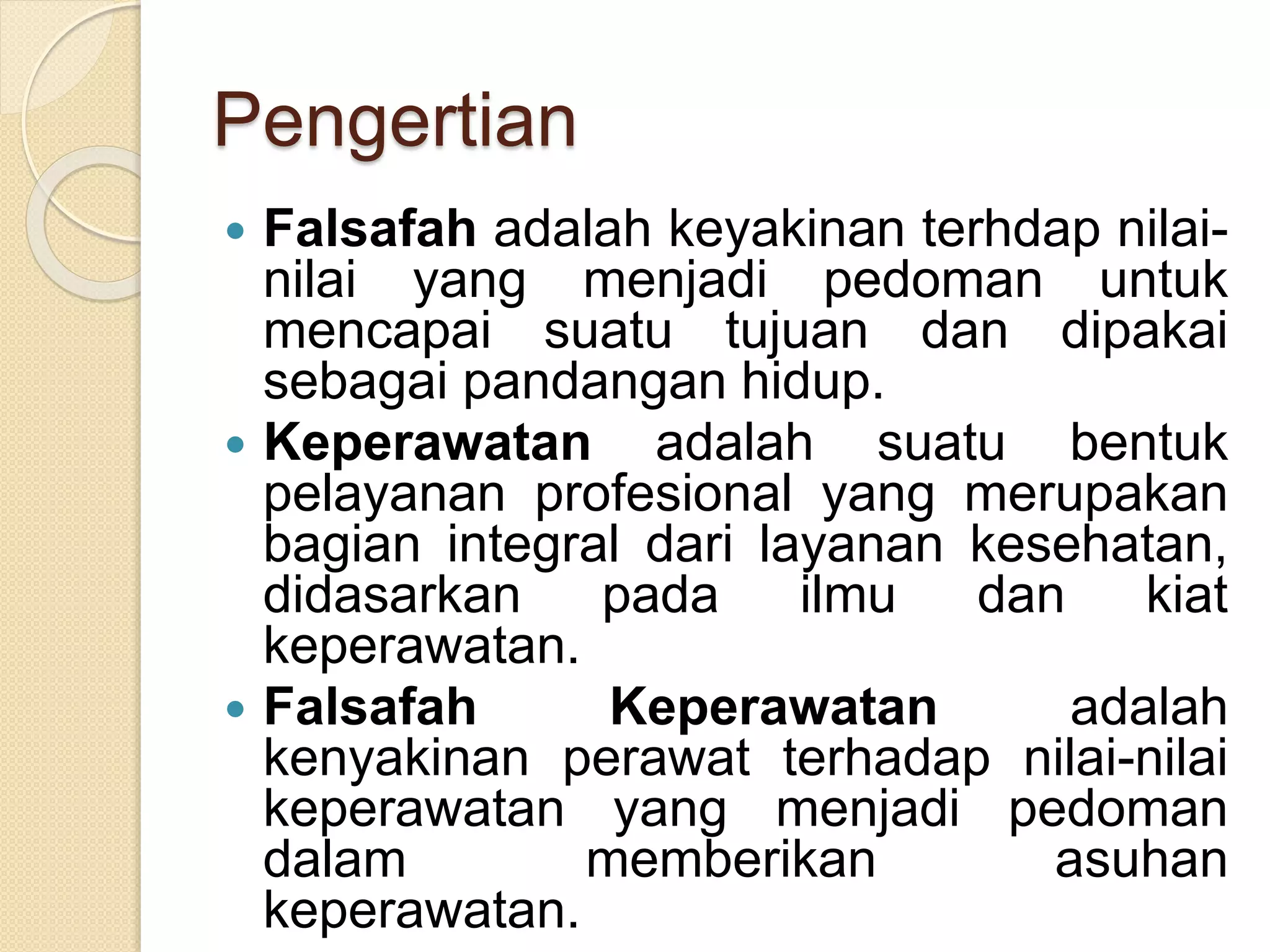 Falsafah keperawatan | PPTX