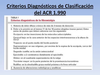 Criterios Diagnósticos de Clasificación
             del ACR 1.990
 