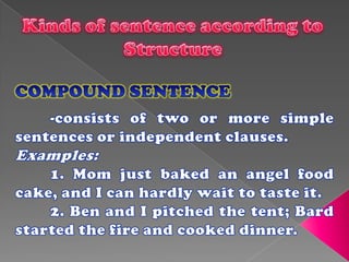 Compound and Compound-complex sentences