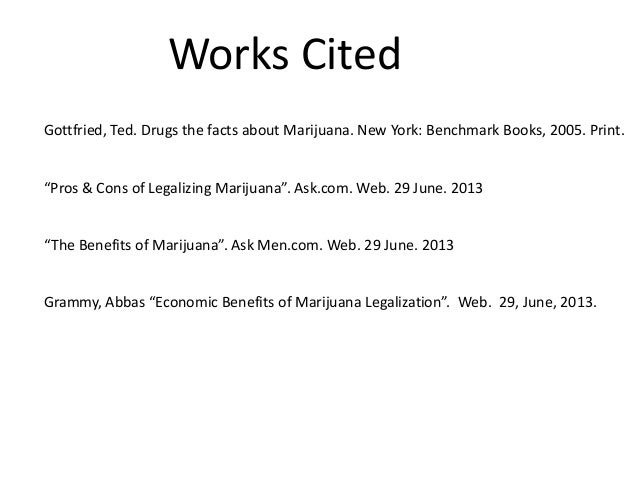 Legalization of marijuana research paper