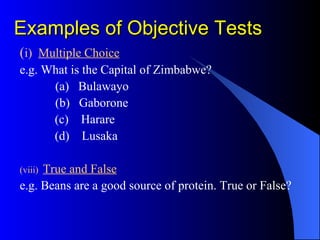 Power point for the techniques for constructing exam items | PPT