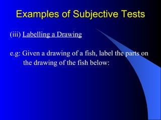 Power point for the techniques for constructing exam items | PPT