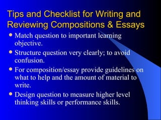 Power point for the techniques for constructing exam items | PPT