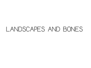 LANDSCAPES AND BONES
 