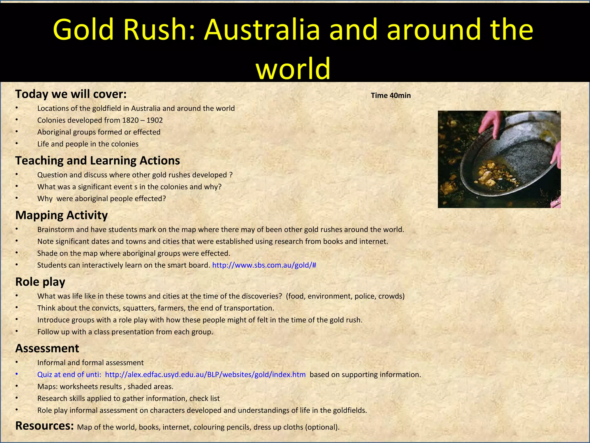 Goldrush: Unit of Work | PPT