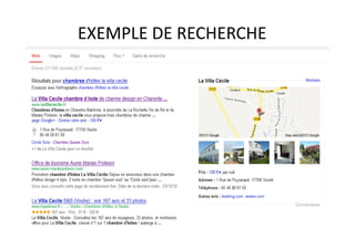 EXEMPLE DE RECHERCHE
 