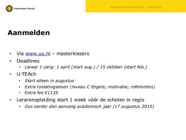 Educatieve master uu