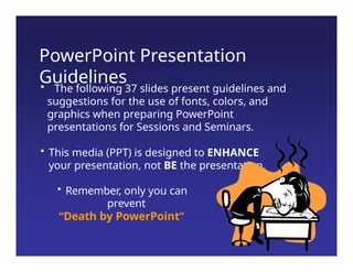 Effective PowerPoint Presentation Guidelines: Fonts, Colors, and ...